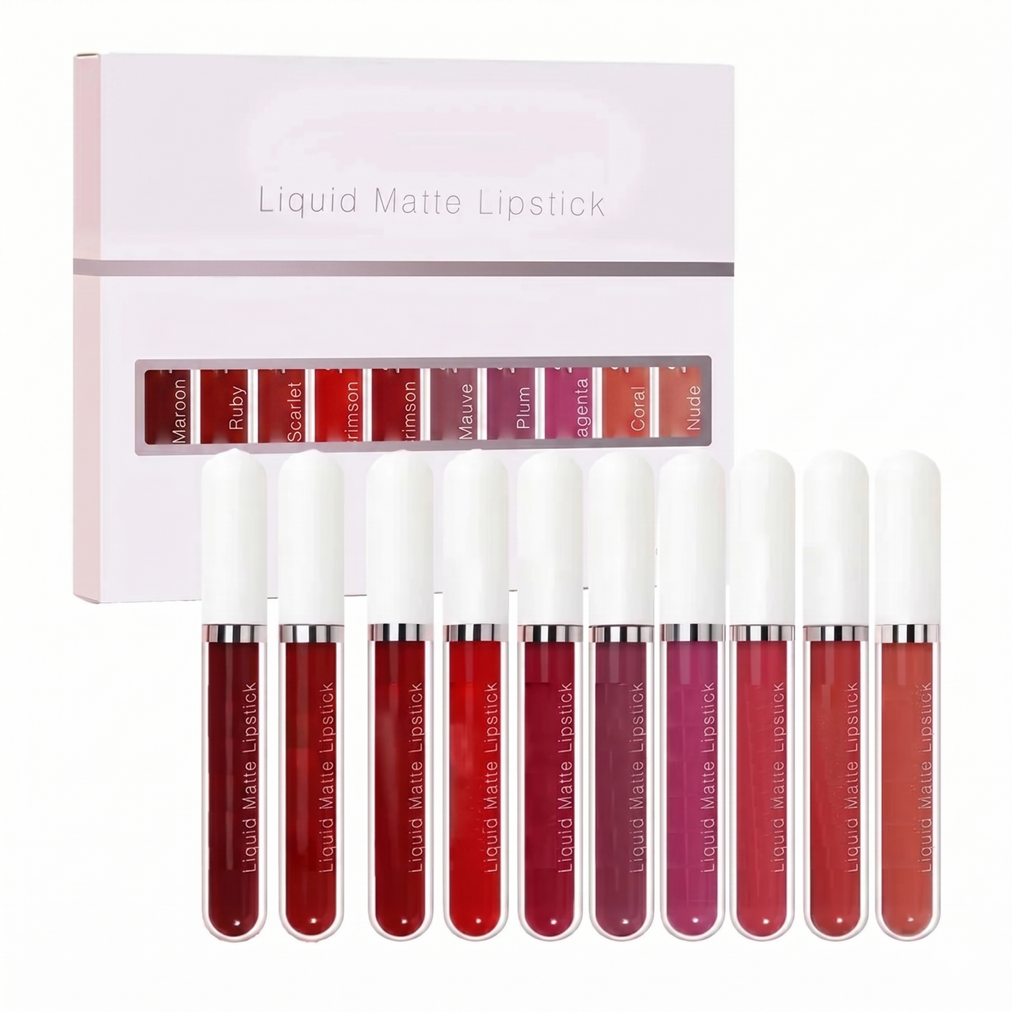 10 Pieces matte, waterproof and long-lasting lip gloss