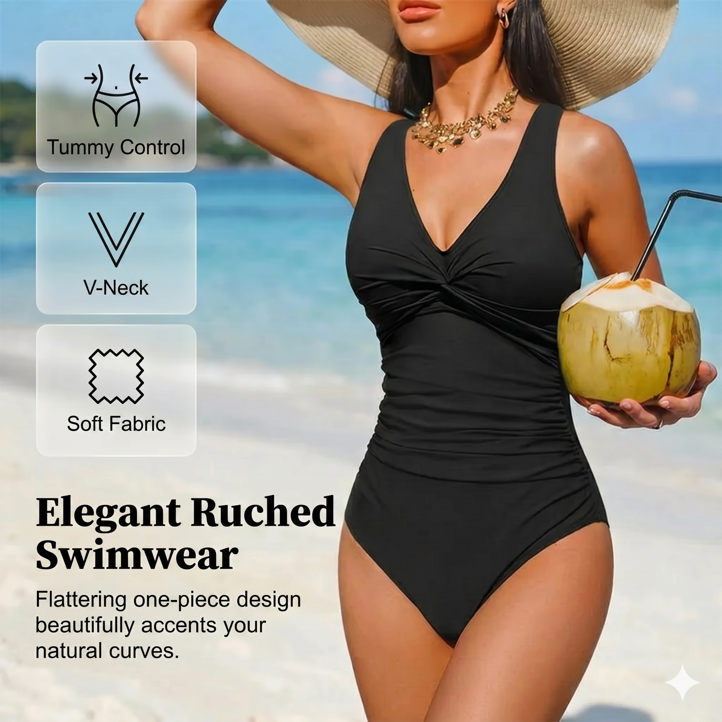 Women's tummy control swimsuit