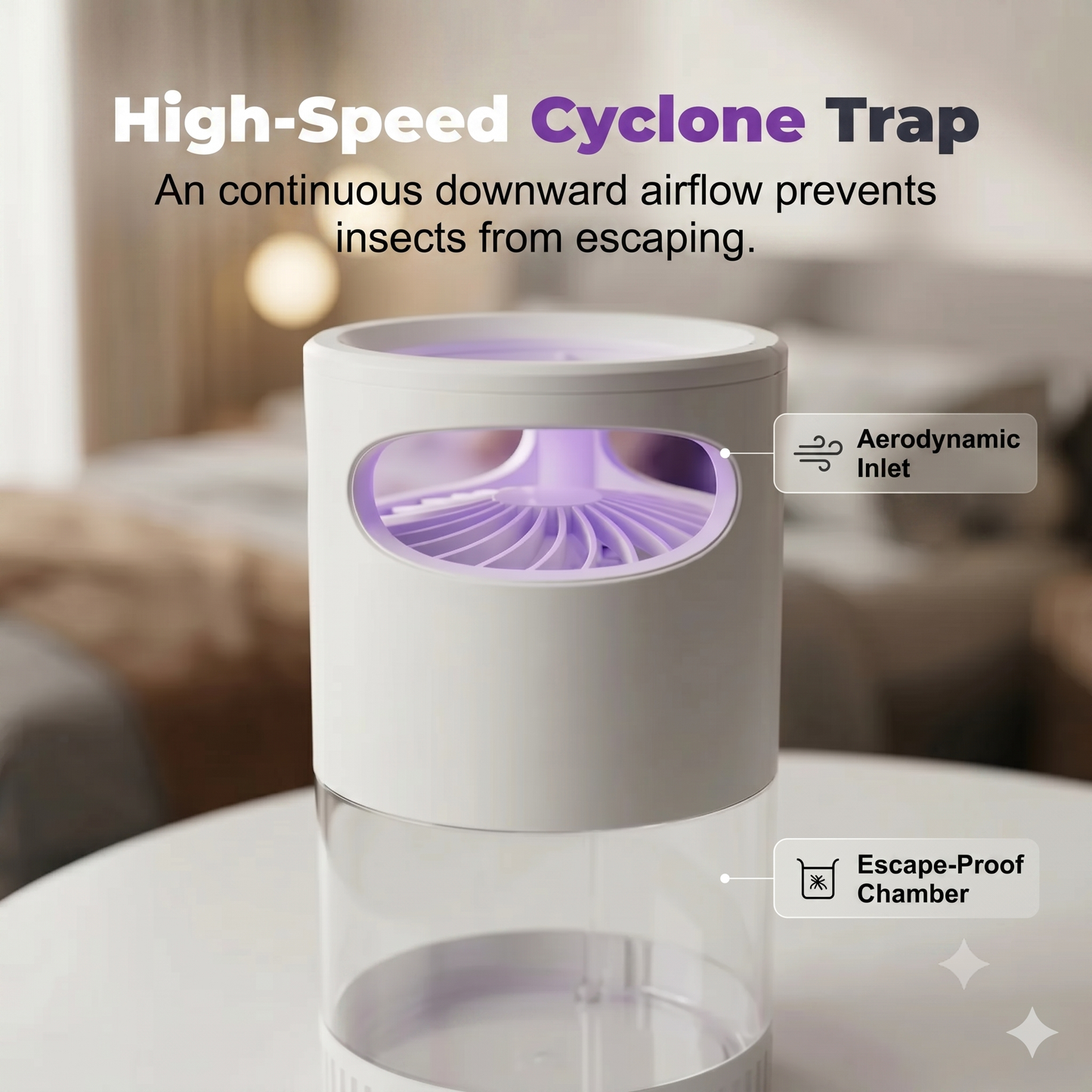 UV Mosquito Lamp – USB-powered, chemical-free, ultra-quiet