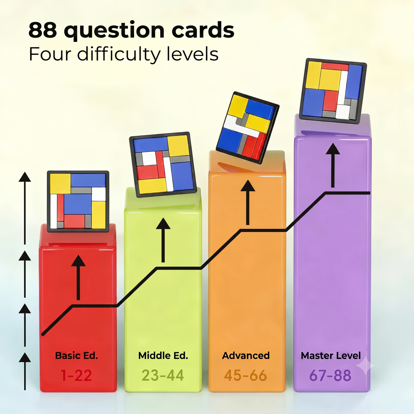 Logical thinking game with challenging puzzles