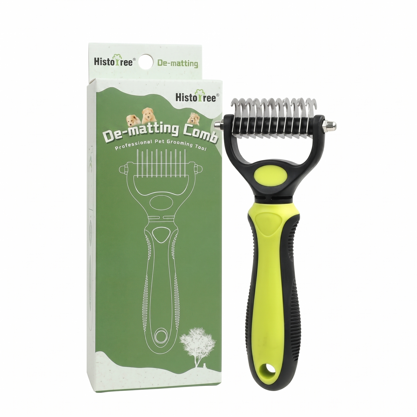 Double-sided pet hair removal brush