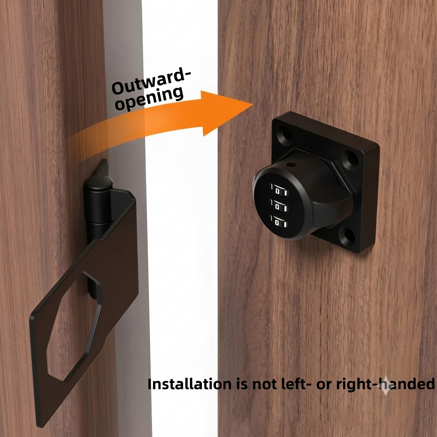 Combination lock for cabinets and doors