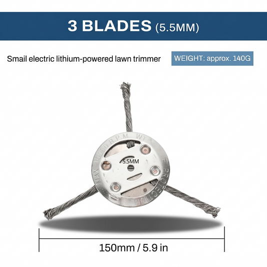 Replacement head for string trimmer - steel wire lawn mower head
