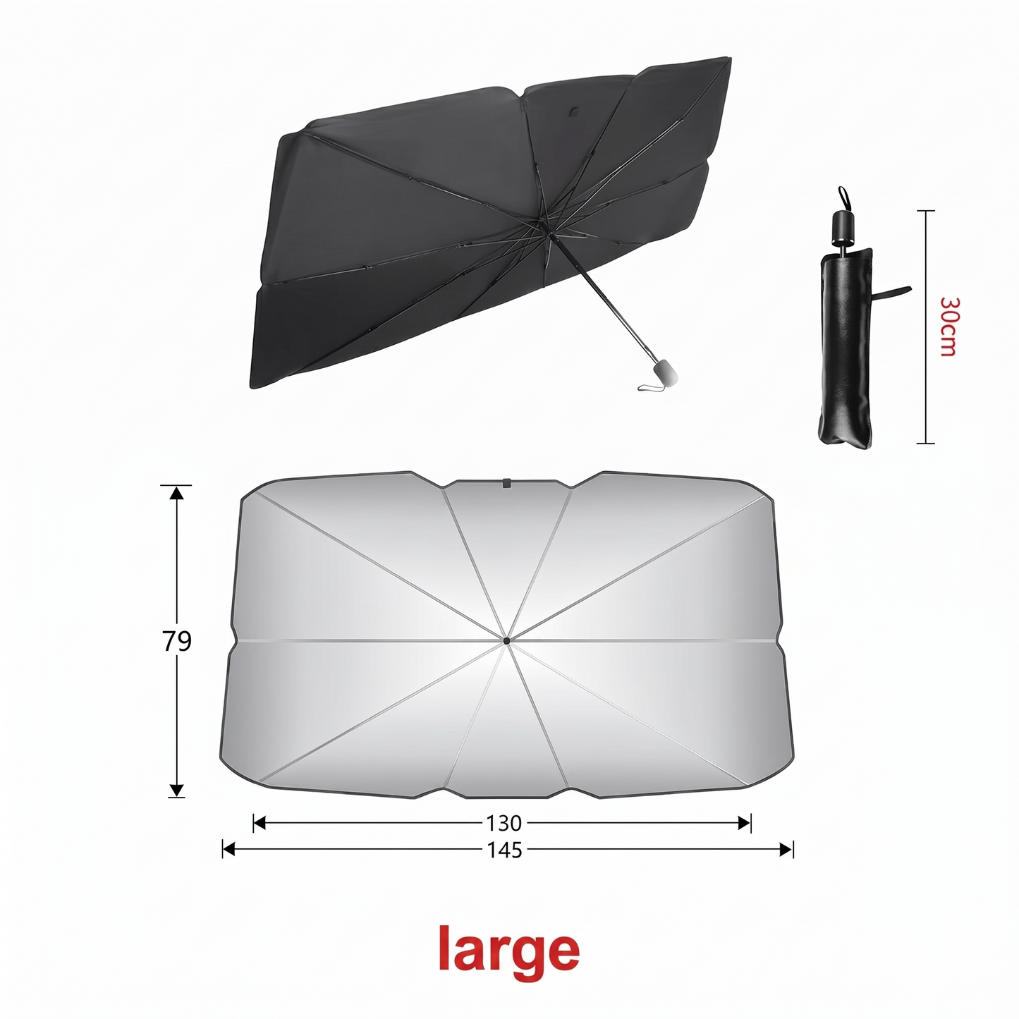 Sun protection for the car windshield
