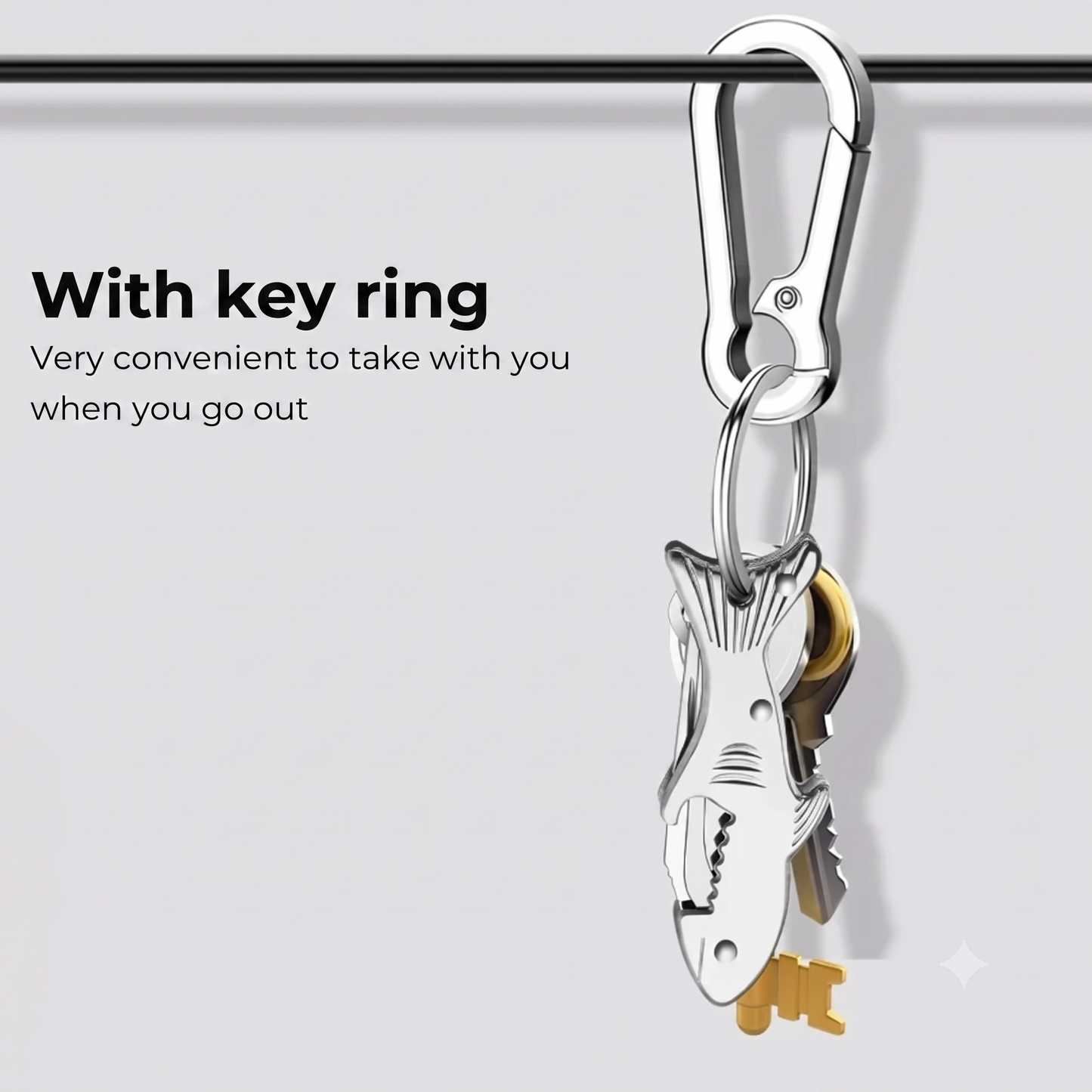 Shark 3-in-1 keychain multitool