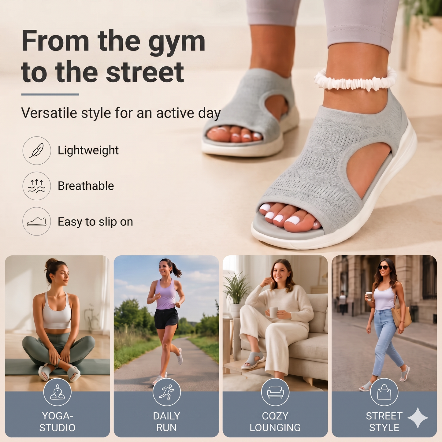 Comfortable women's sandals – breathable & lightweight
