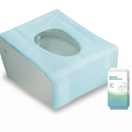 Set of disposable, waterproof toilet seat covers