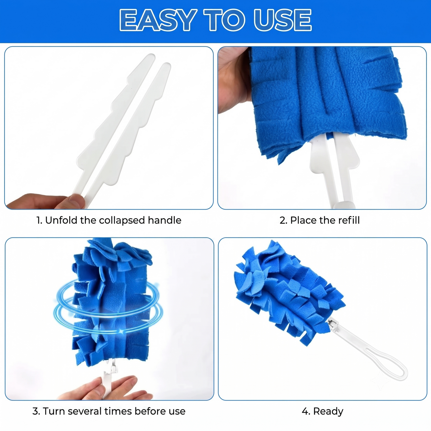 Set of reusable fleece cloths