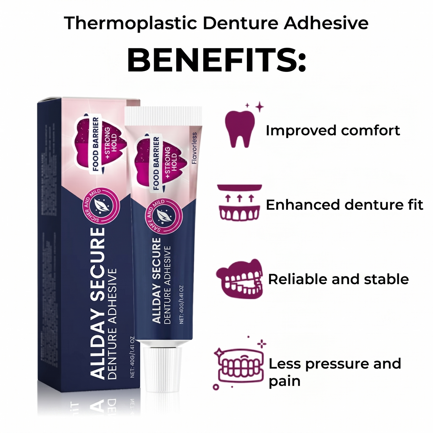 Allday Secure – strong denture adhesive