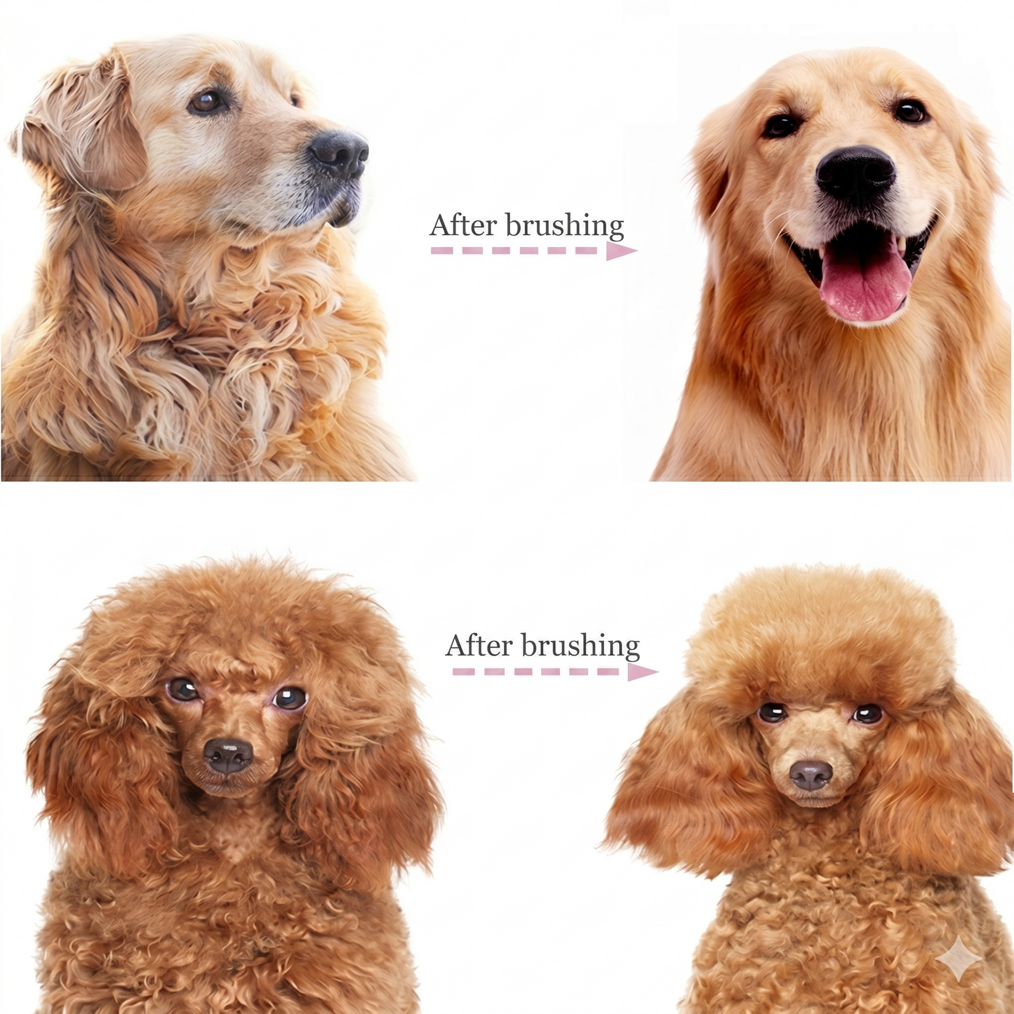 Double-sided pet hair removal brush