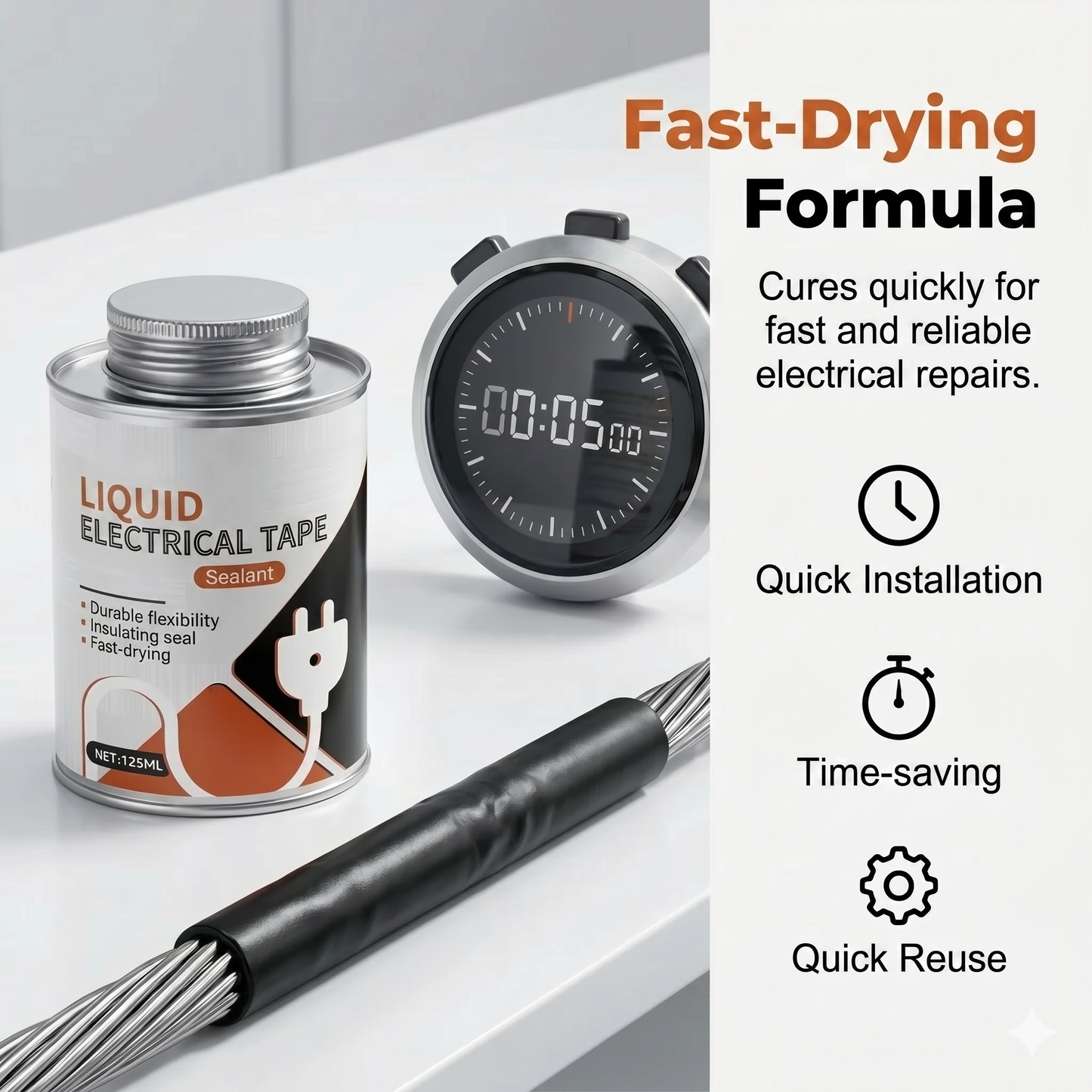 Liquid electrical insulation tape as a sealant