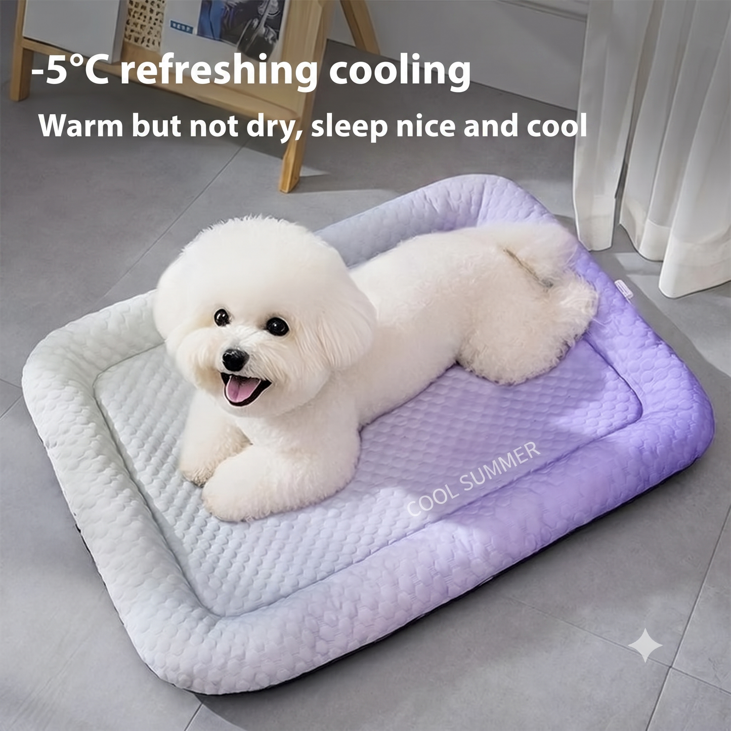 Ice silk cooling mat for dog and cat