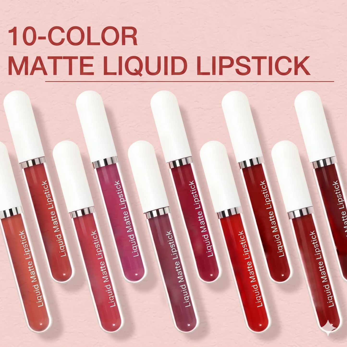 10 Pieces matte, waterproof and long-lasting lip gloss
