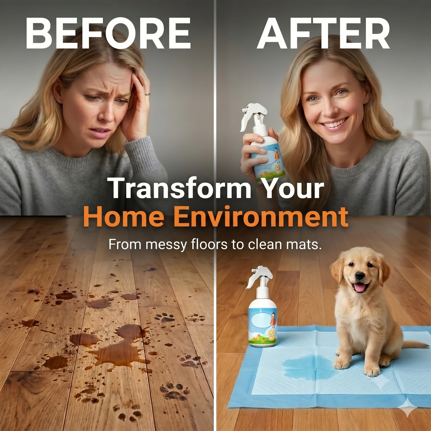 This spray attracts your dog or cat to the right spot