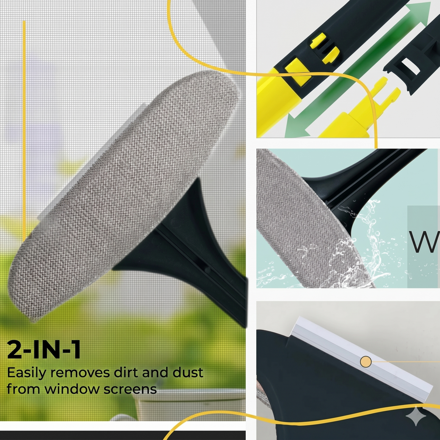 2-in-1 Multifunctional Screen and Window Brush