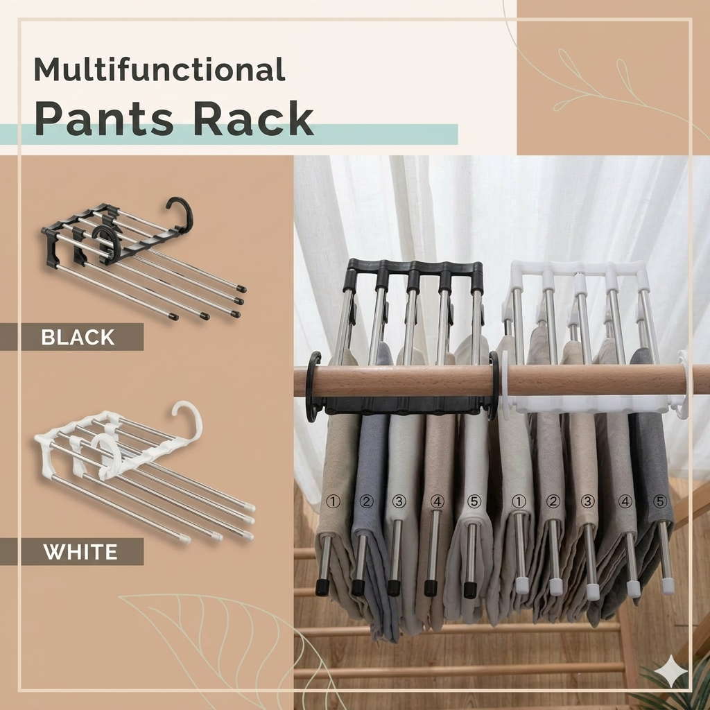 Multifunctional pants rack