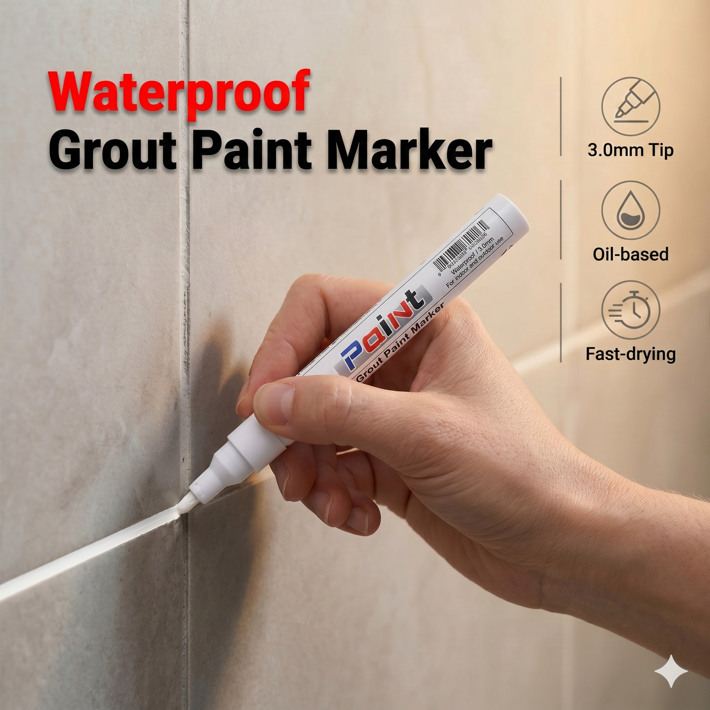 Waterproof oil-based paint marker for ceramics