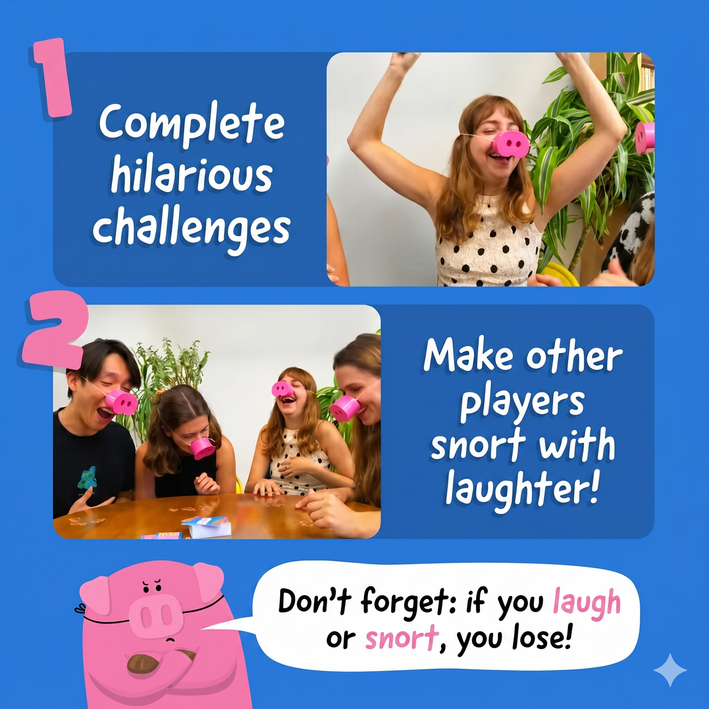 Pigsniff Game – laughing is absolutely forbidden