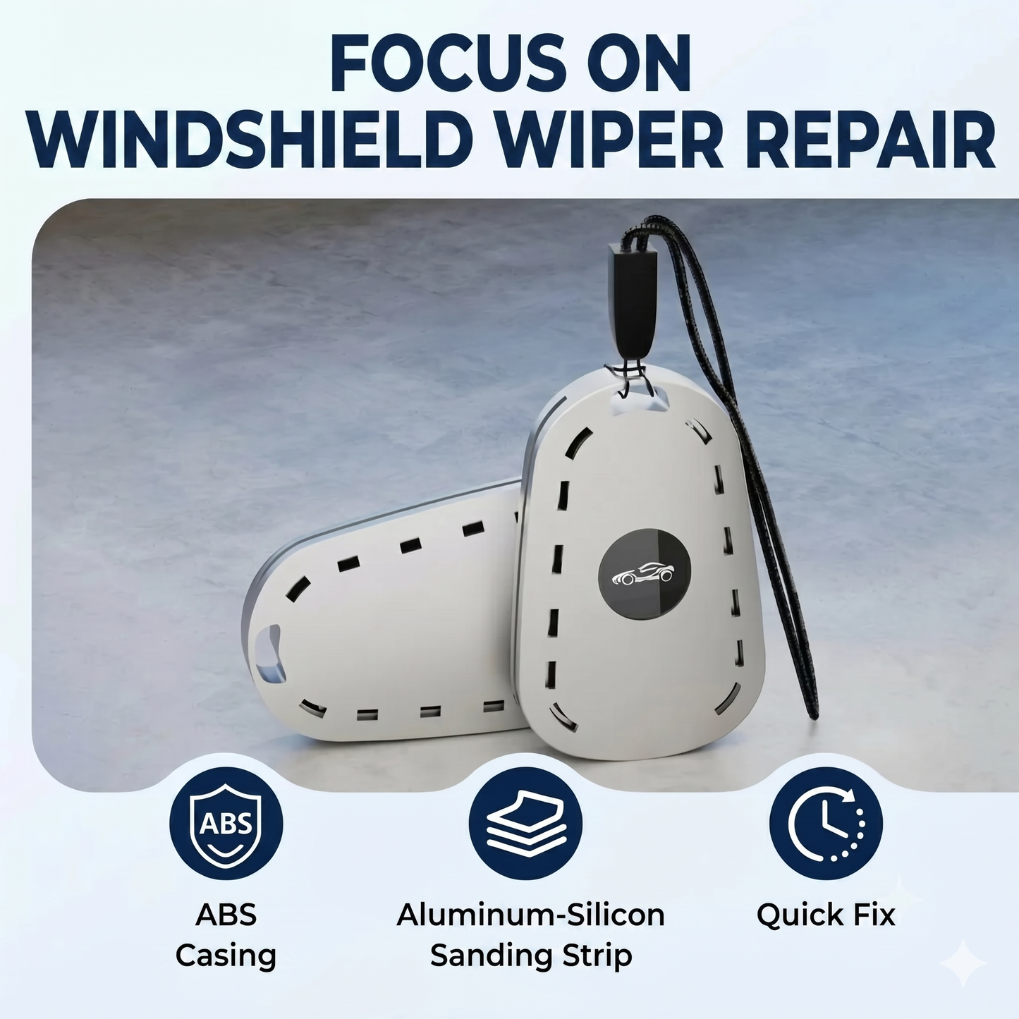 Universal windshield wiper repair tool restores worn rubber blades in 30 seconds