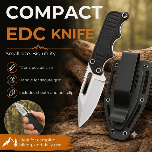 Compact multifunctional pocket knife for everyday use and emergency situations