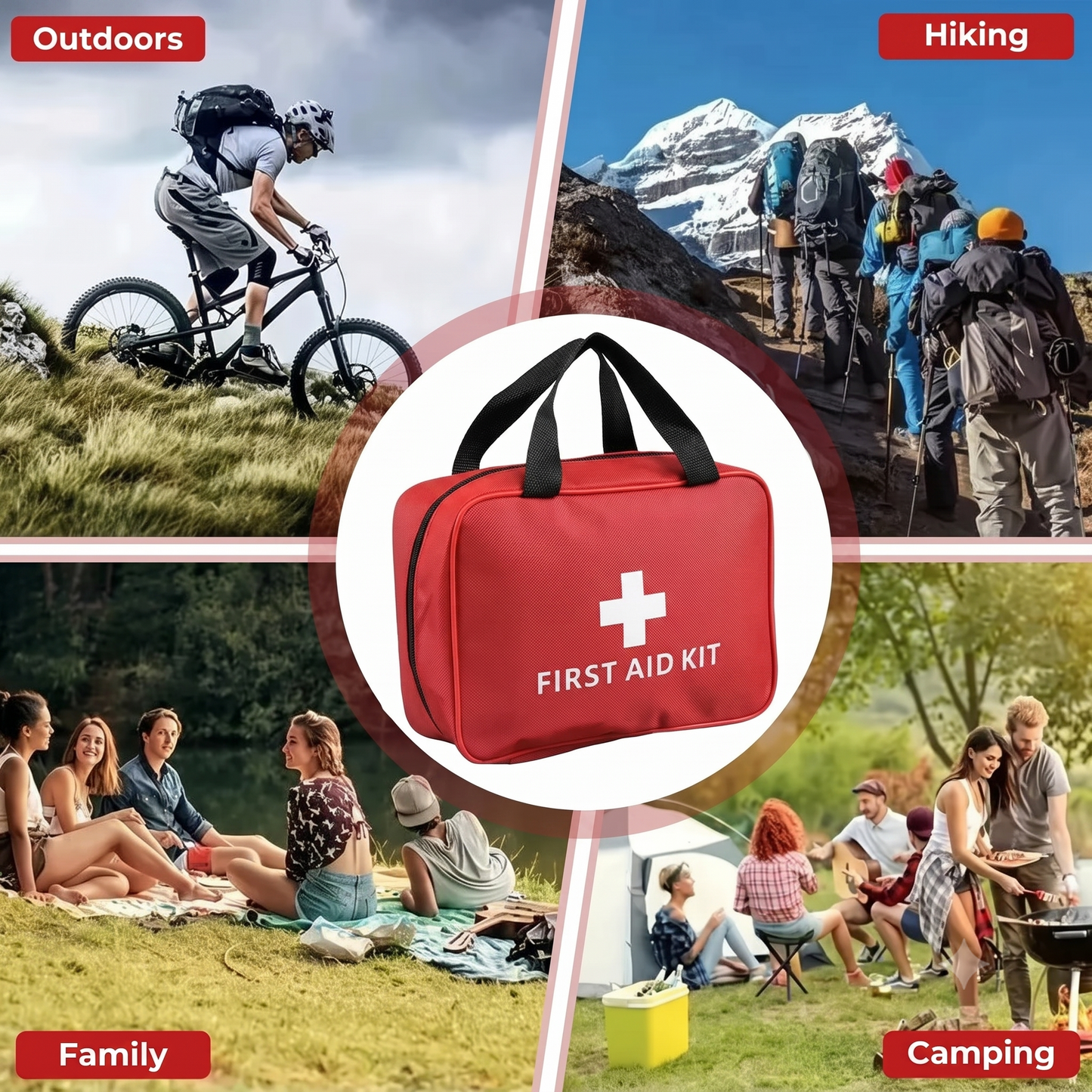 First aid emergency kit (173 pieces)