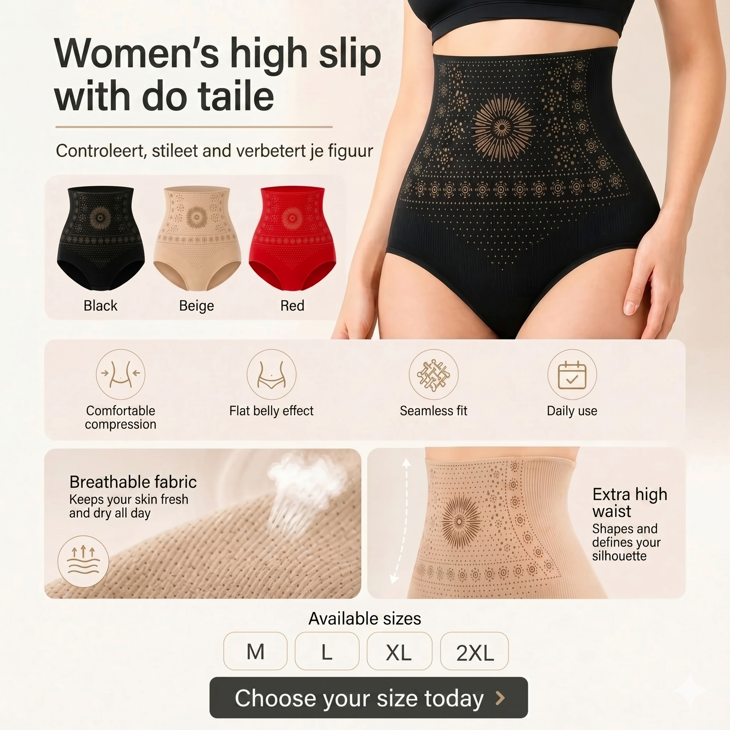 High-waisted shaping shorts