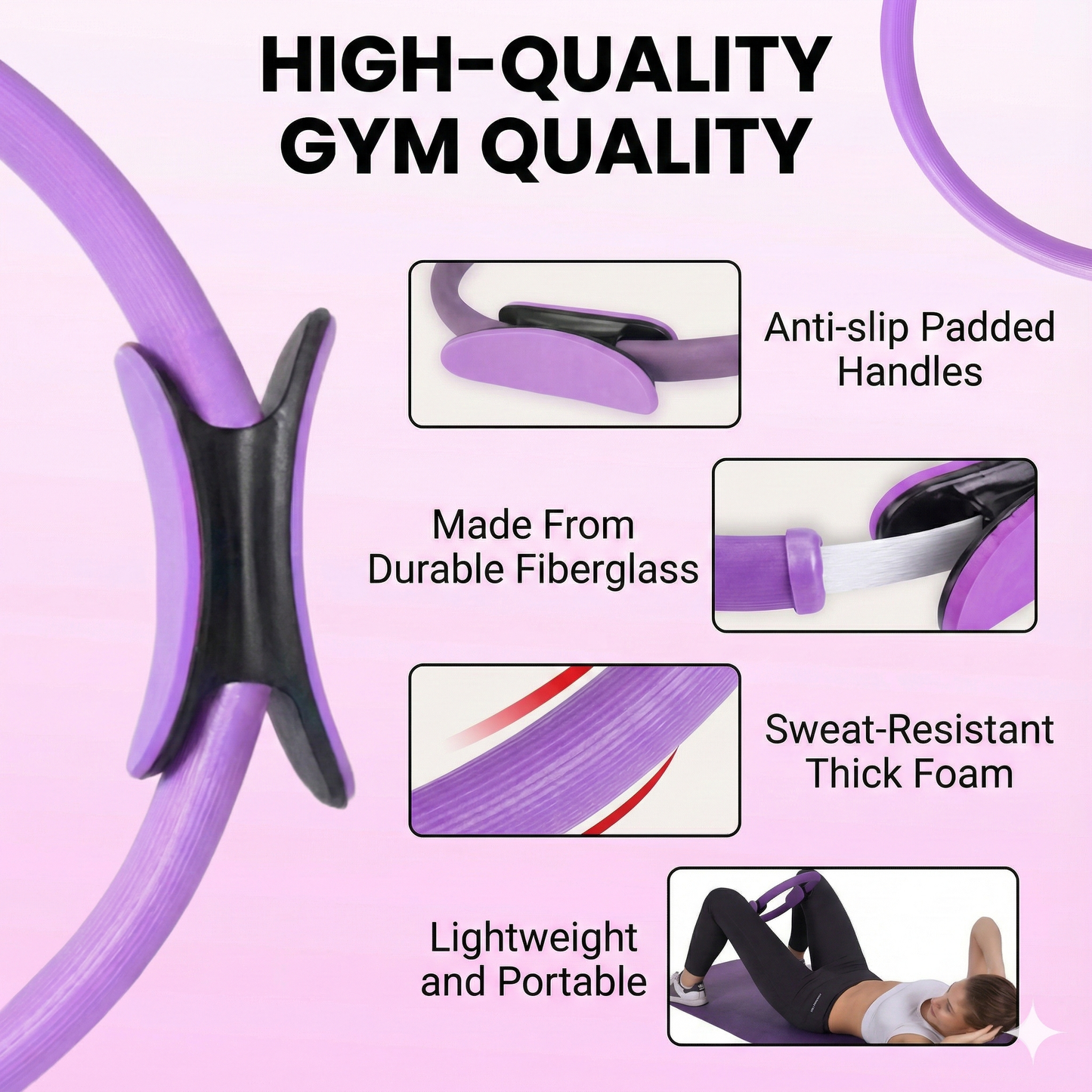 Adjustable Pilates Ring for Home