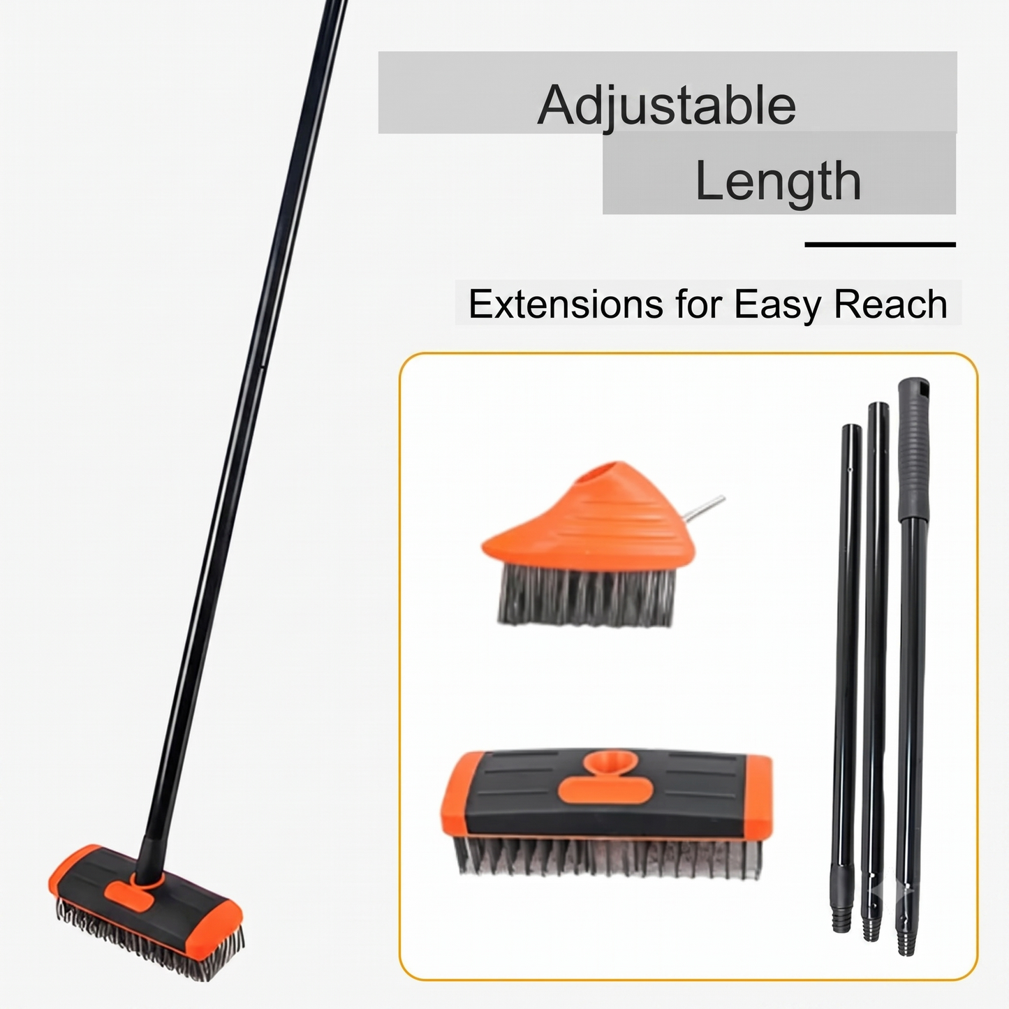 3-in-1 grout brush for patio and driveway