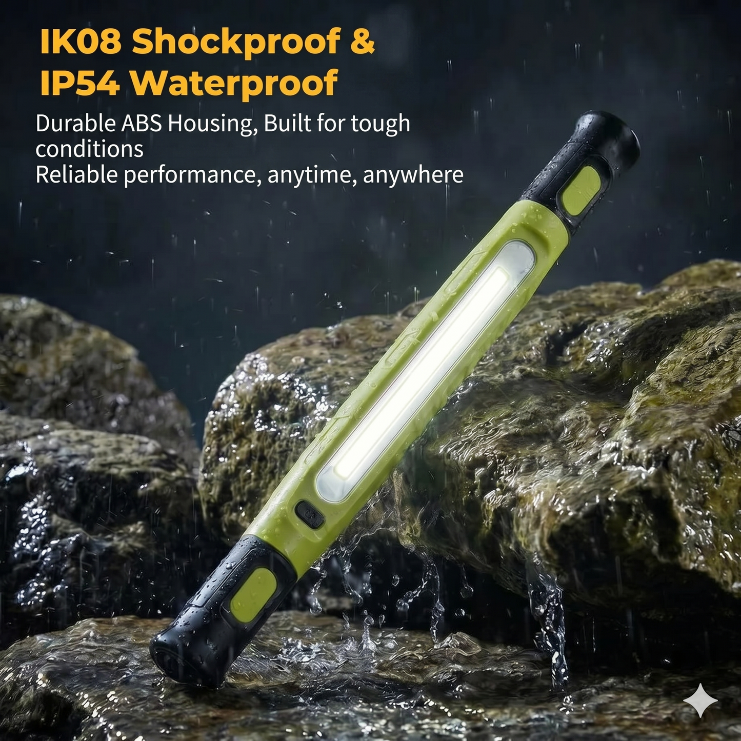 Rechargeable Work Light Bar – 3000LM, IPX4 Waterproof & 360° Hook!