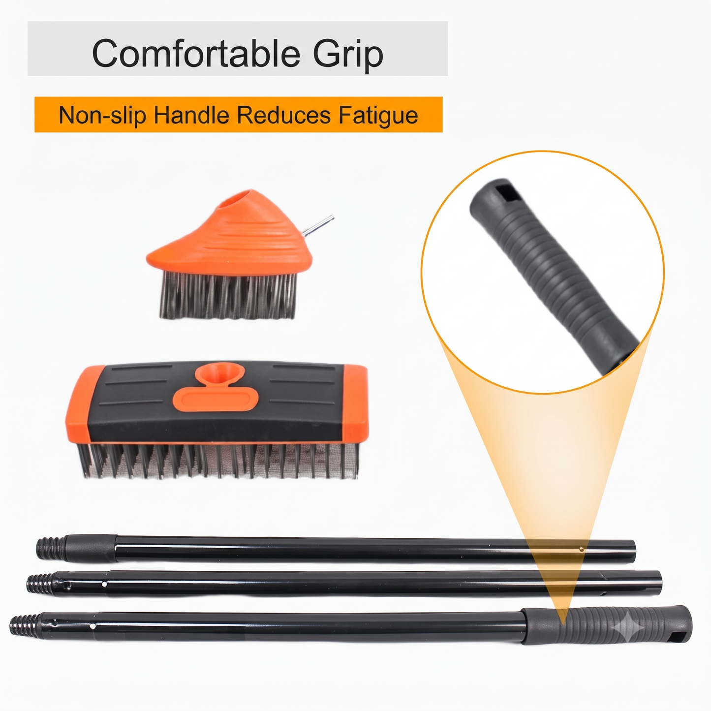 3-in-1 grout brush for patio and driveway