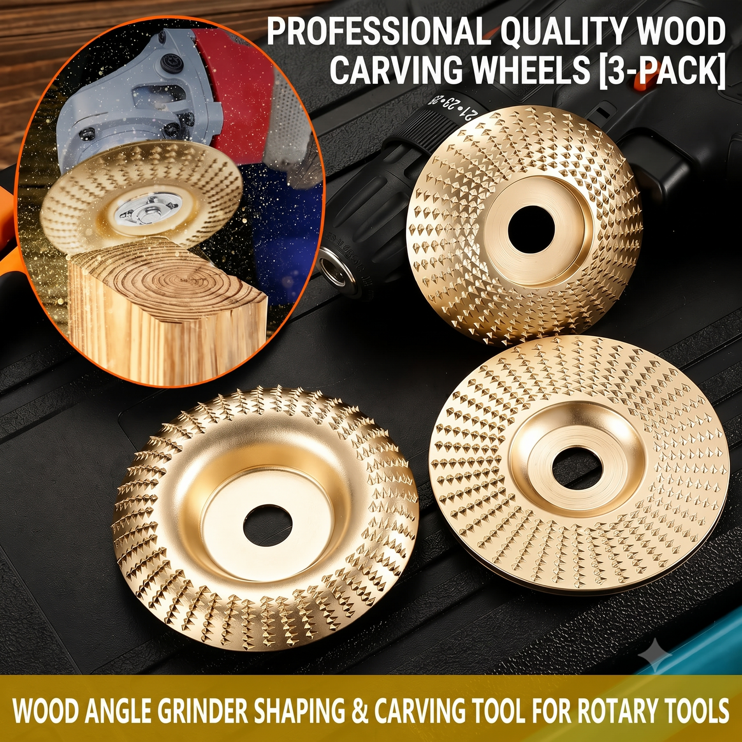 CarveX Precision Grinding Wheels - 3-piece set