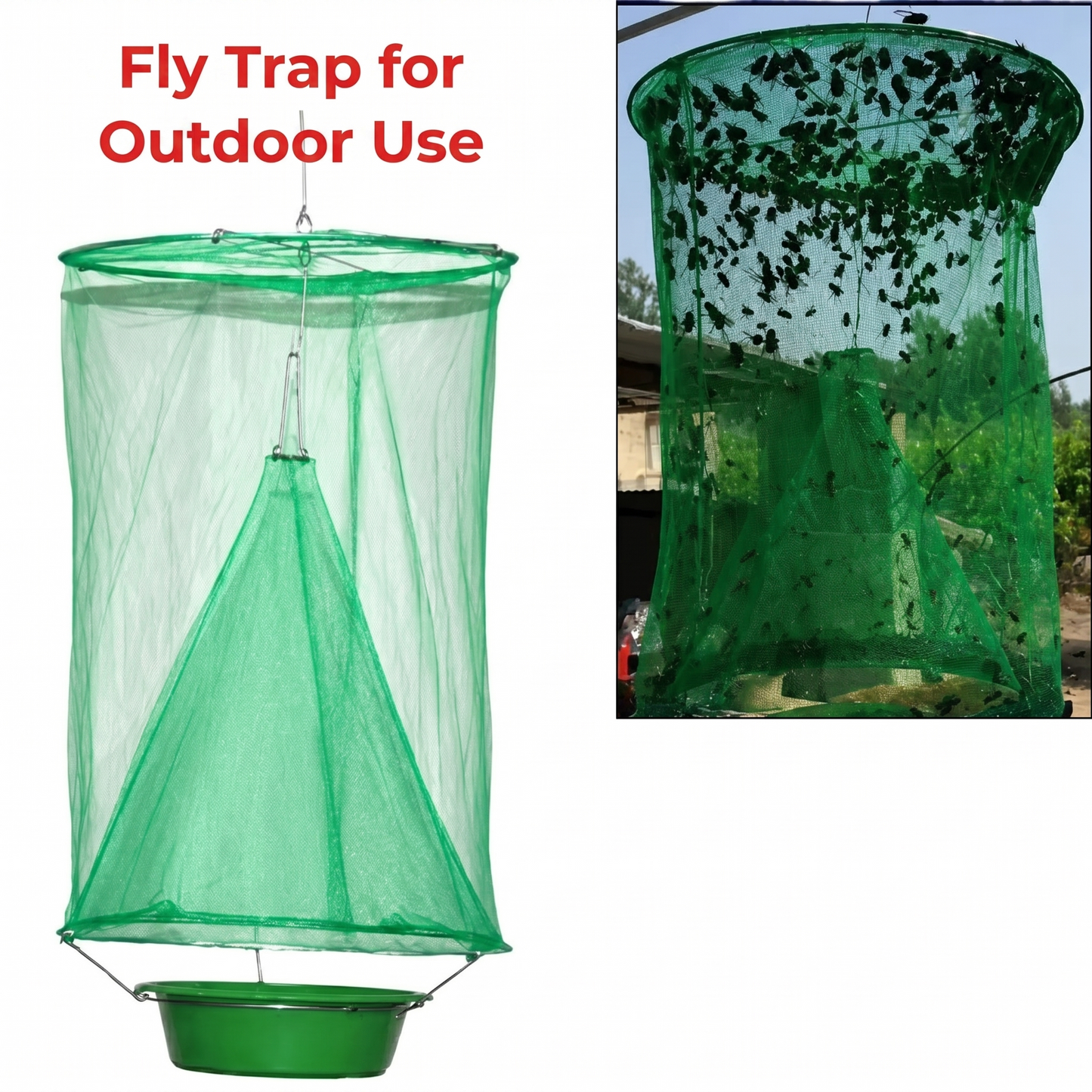 Reusable outdoor fly trap