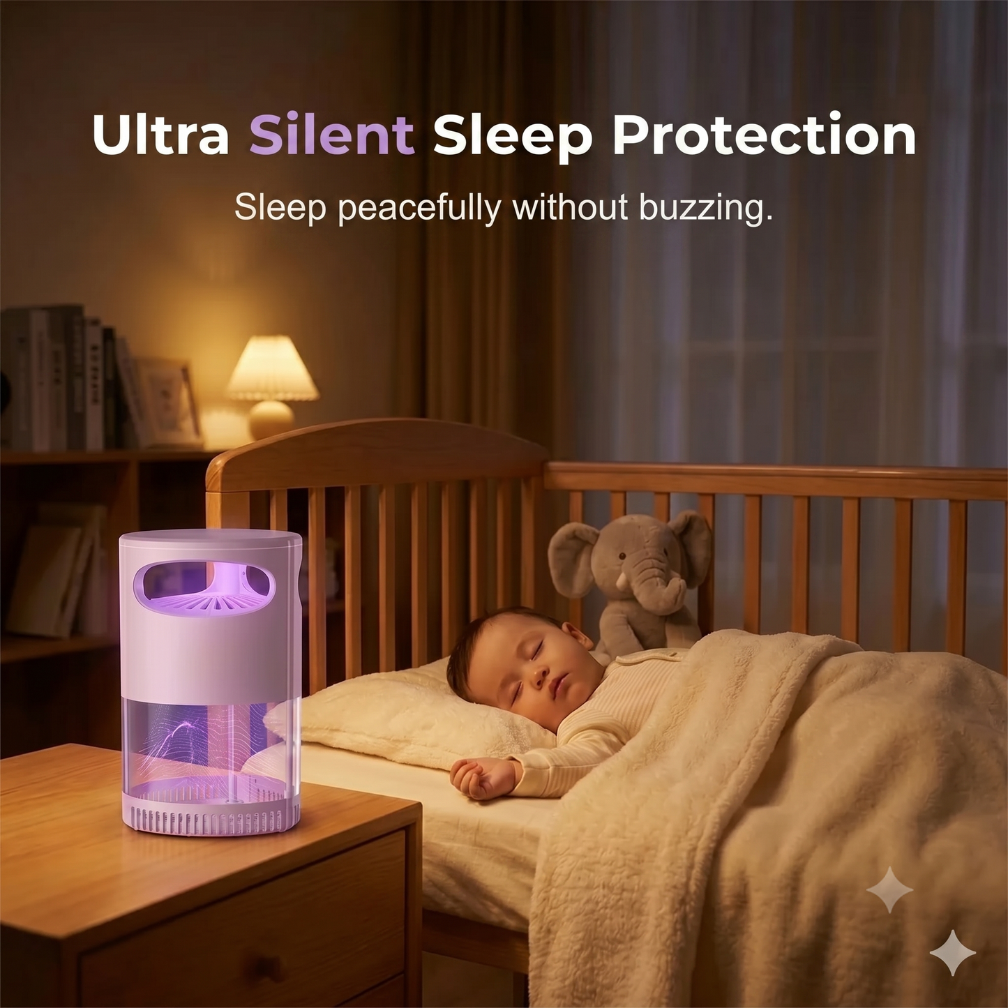 UV Mosquito Lamp – USB-powered, chemical-free, ultra-quiet