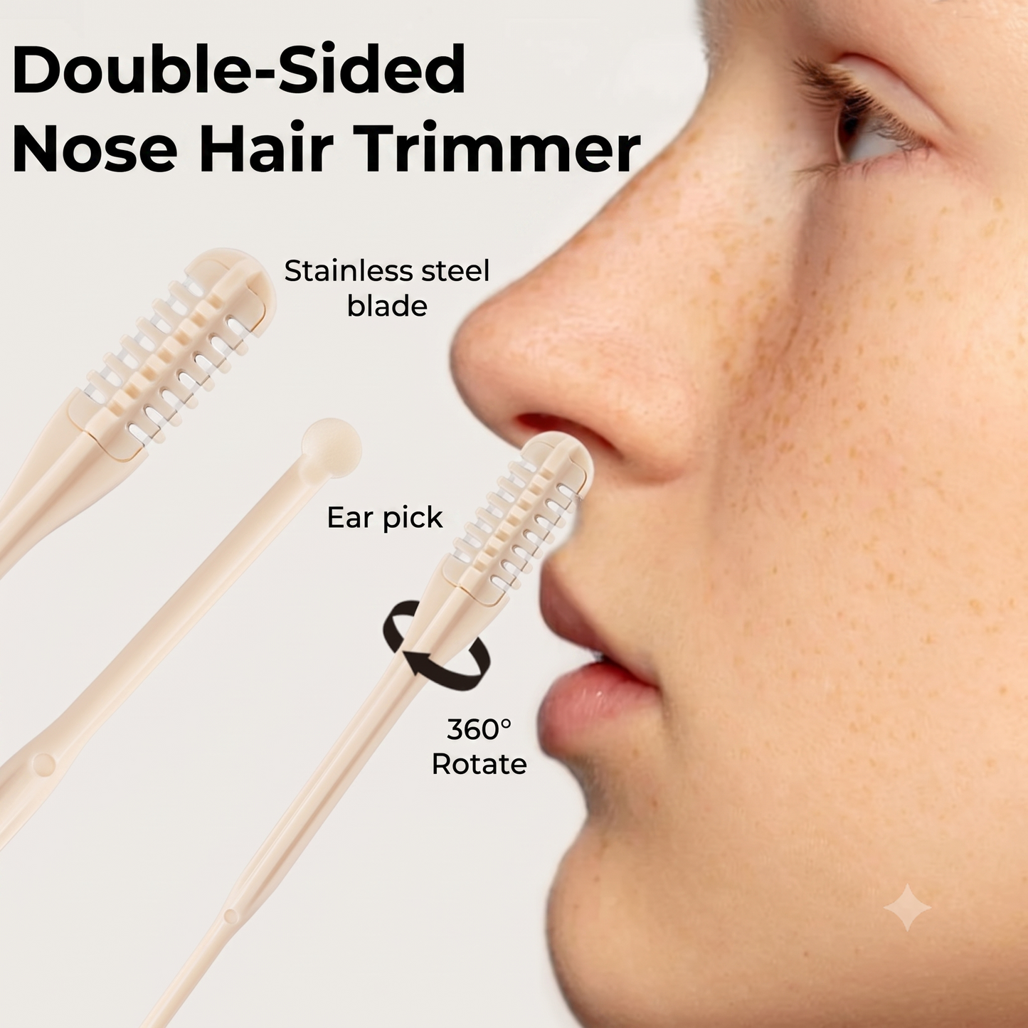 Manual nose and ear hair trimmer (10 pieces)