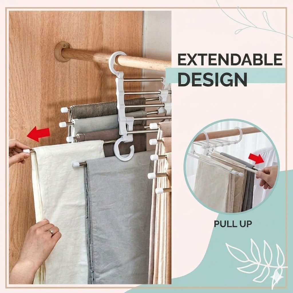 Multifunctional pants rack