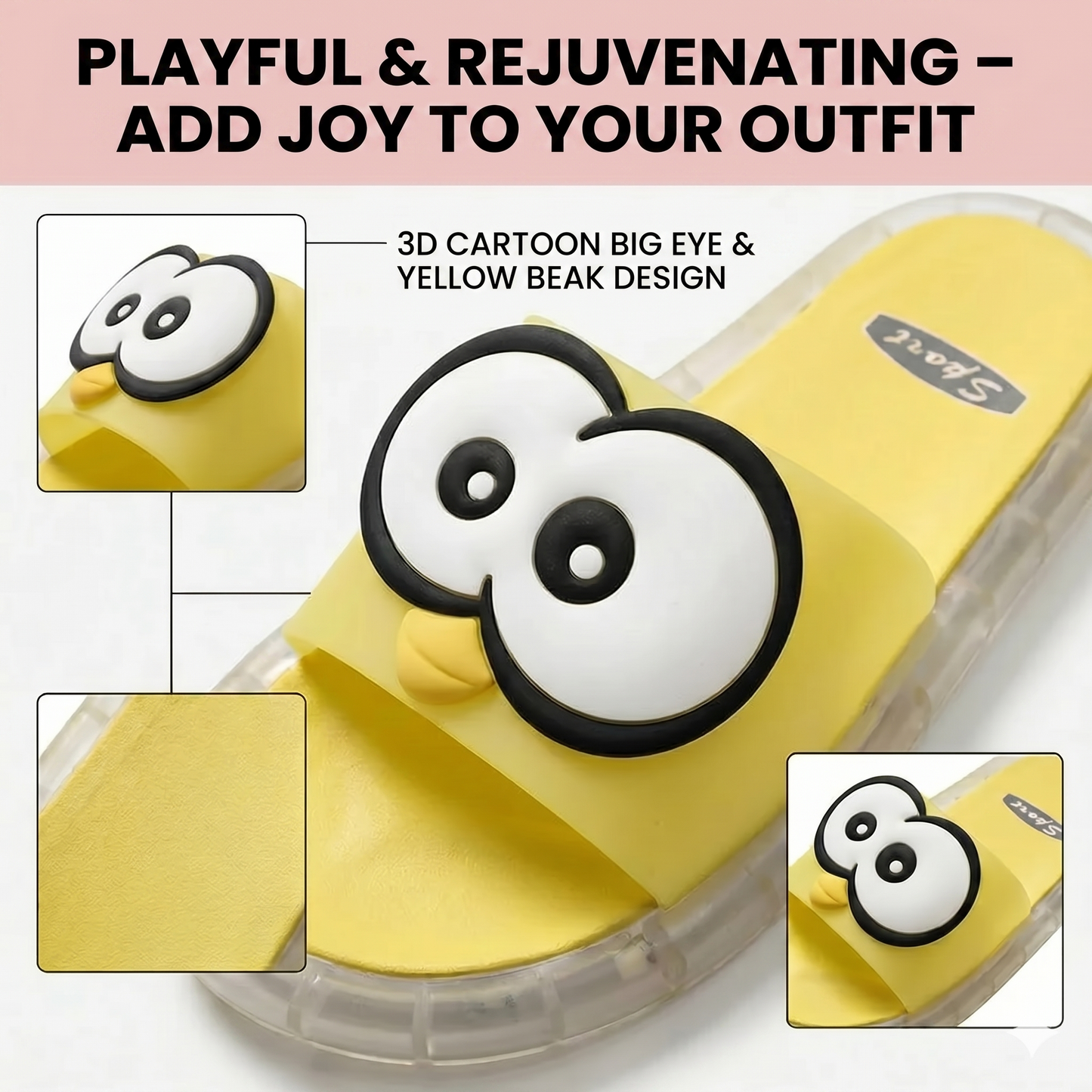 Cute light-up slippers with cartoon motifs