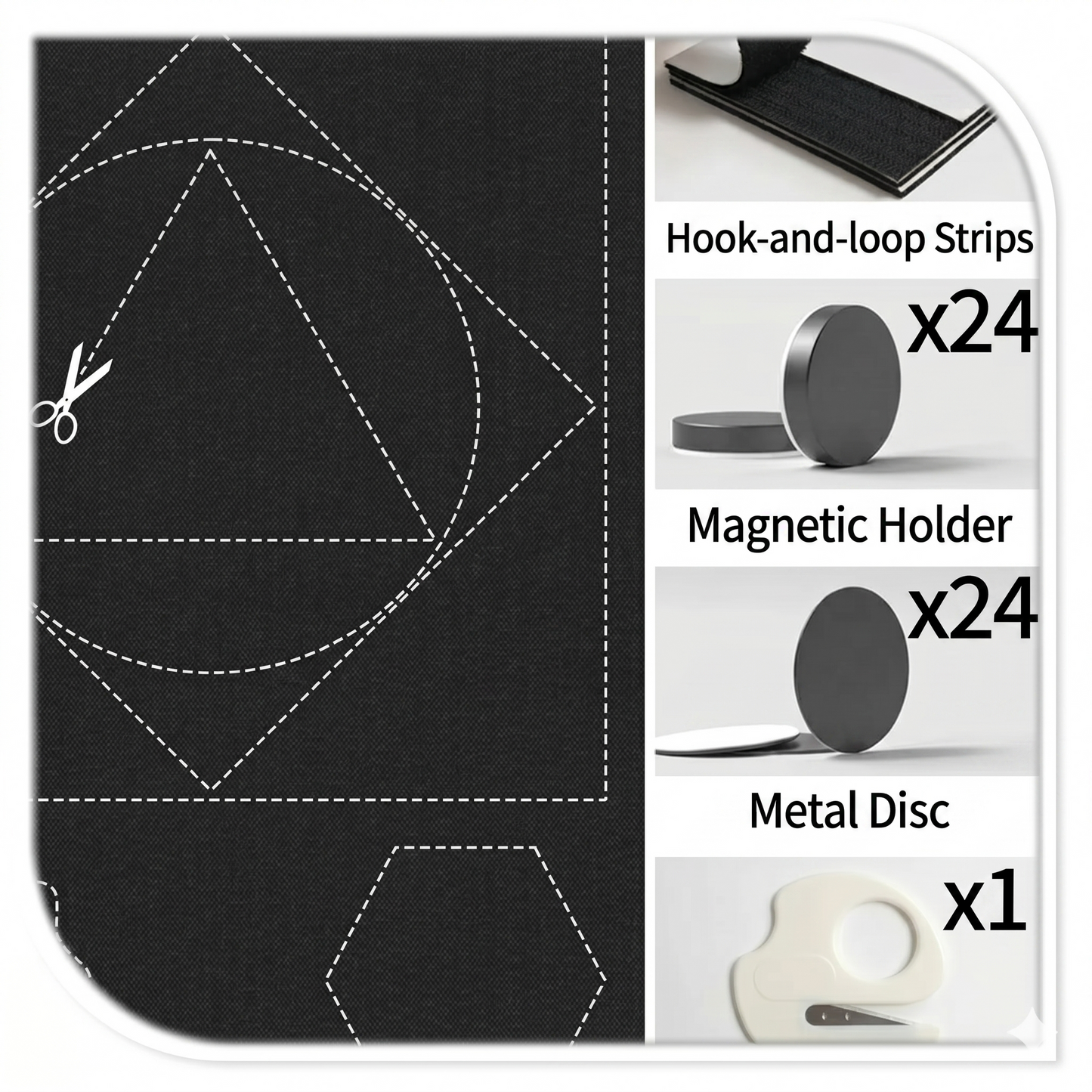 Magnetic blackout curtain – hung up in seconds, reusable time and time again