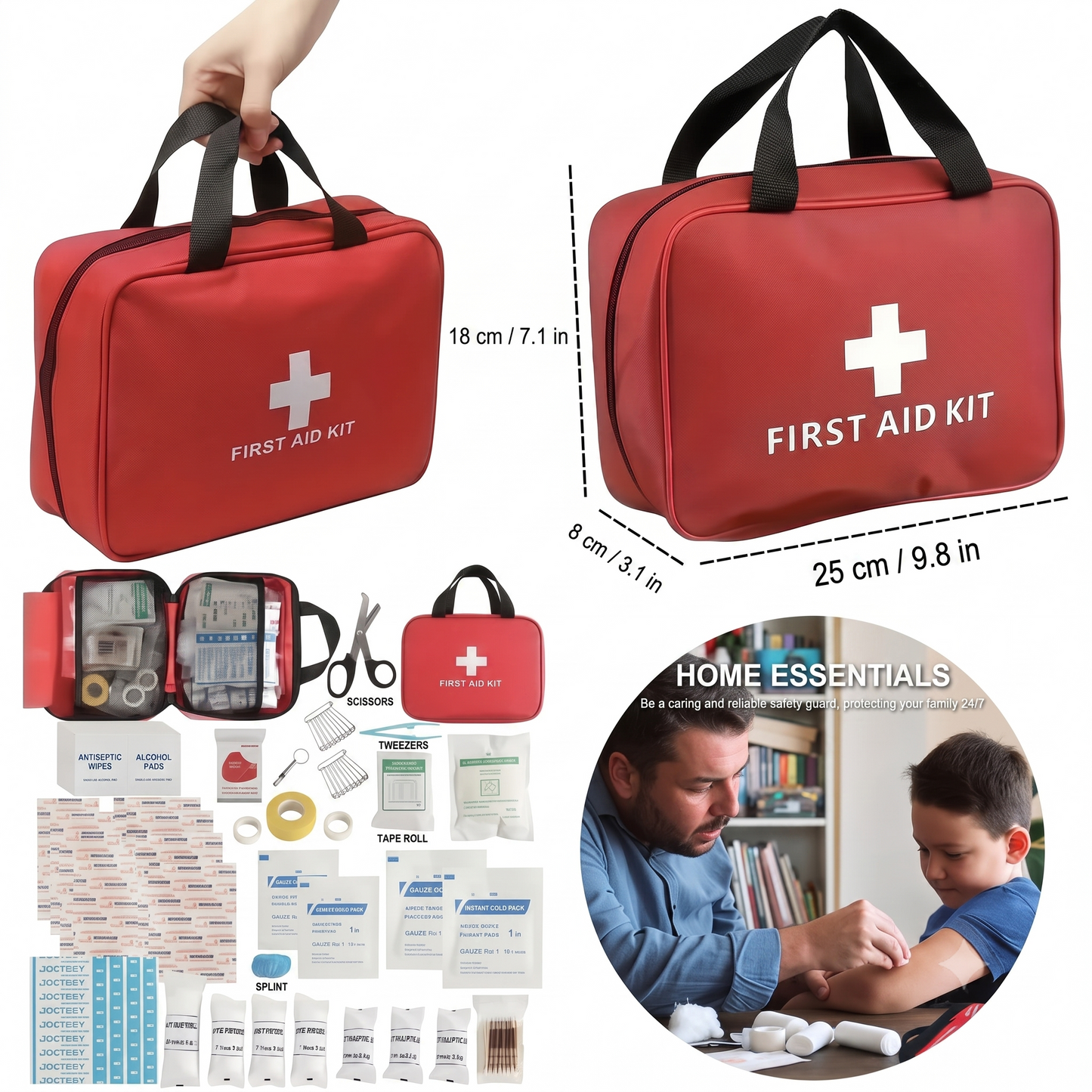 First aid emergency kit (173 pieces)