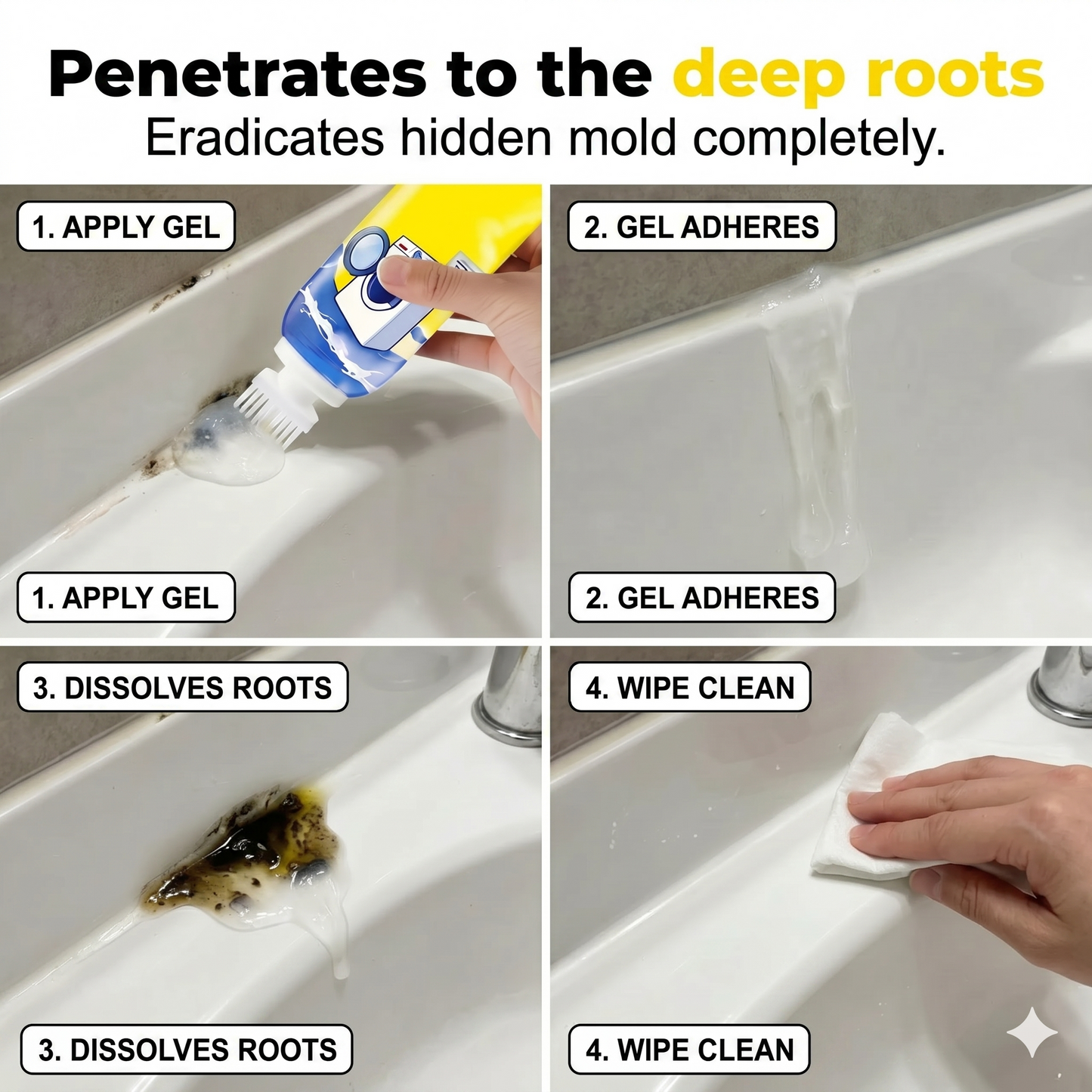 Deep cleaning mold removal gel