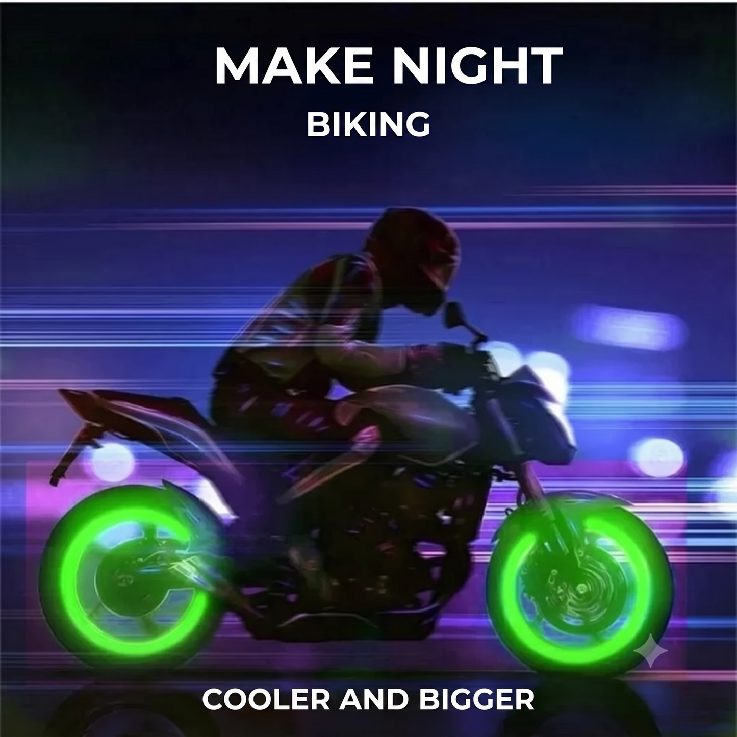Glowing valve caps for car and bike