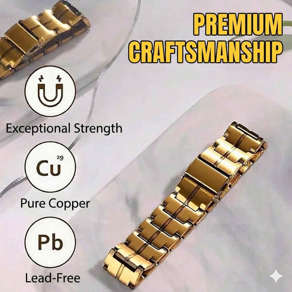 Retro men's bracelet with cross and double-row magnetic clasp