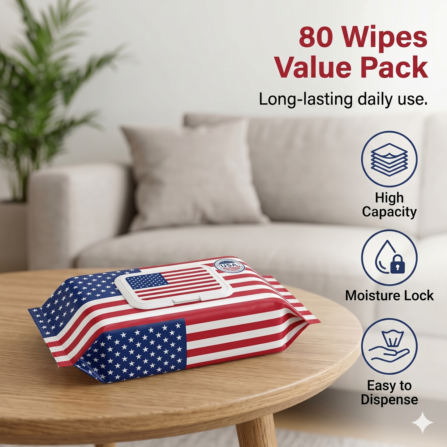 US Nano Silver Ion Ultra-Clean Wipes (80 sheets/pack)