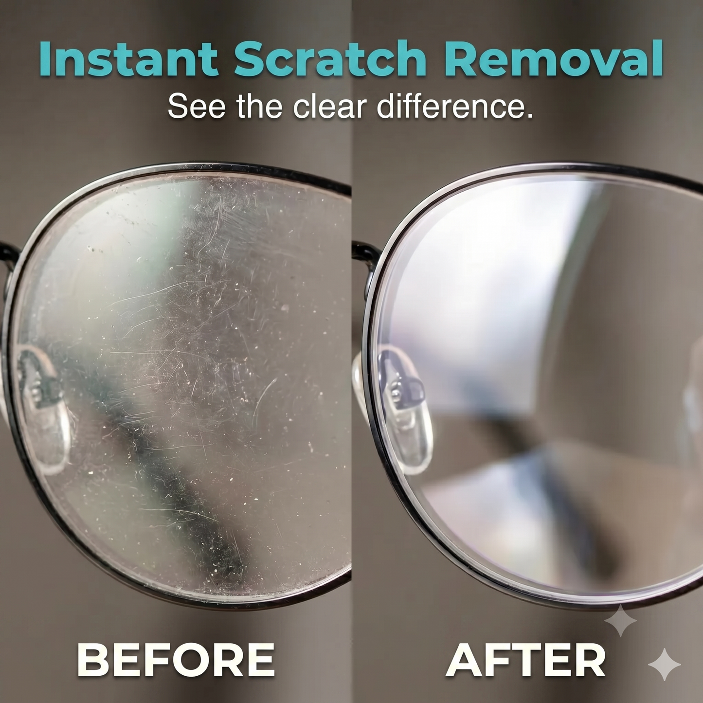 Professional lens scratch repair spray restores the original clarity