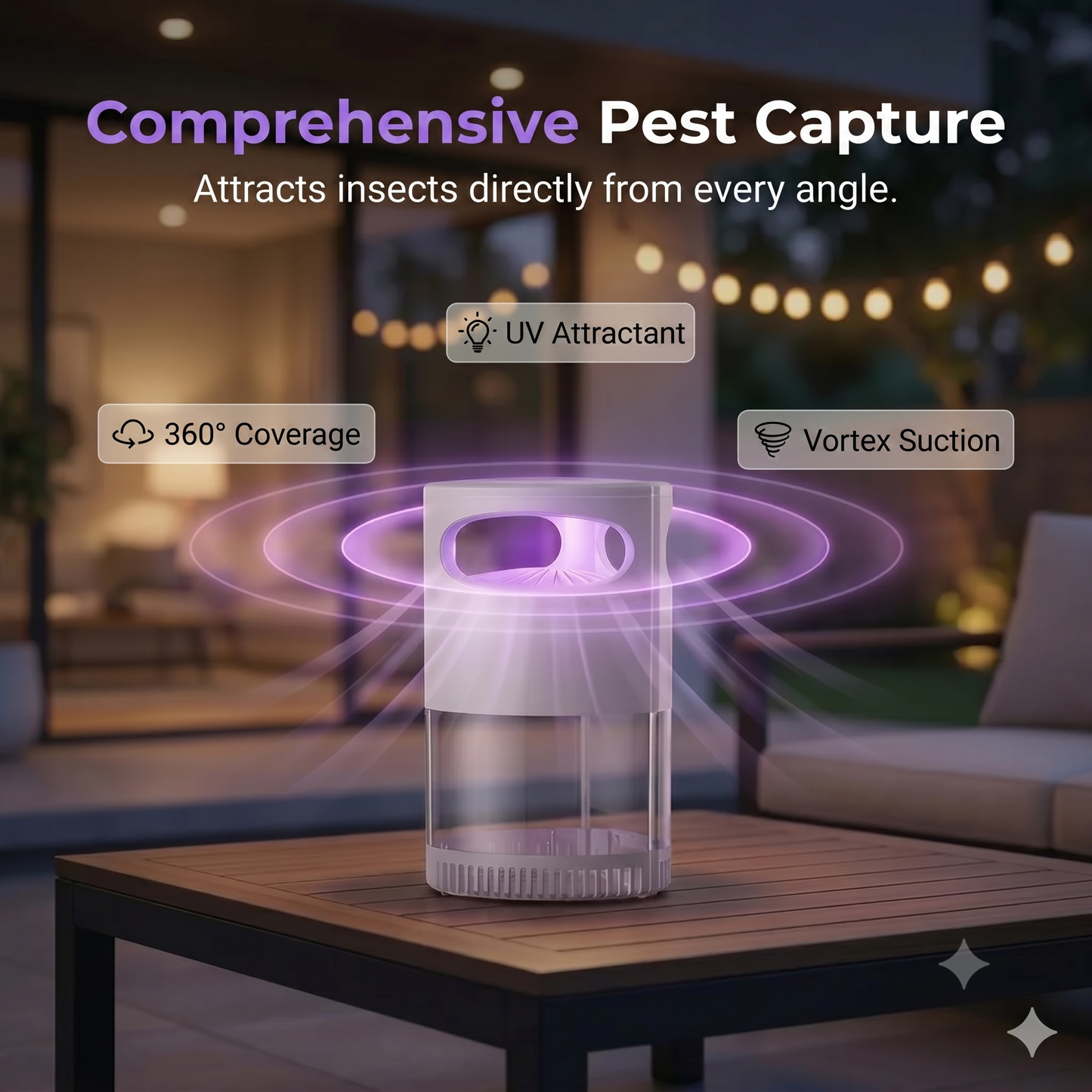 UV Mosquito Lamp – USB-powered, chemical-free, ultra-quiet