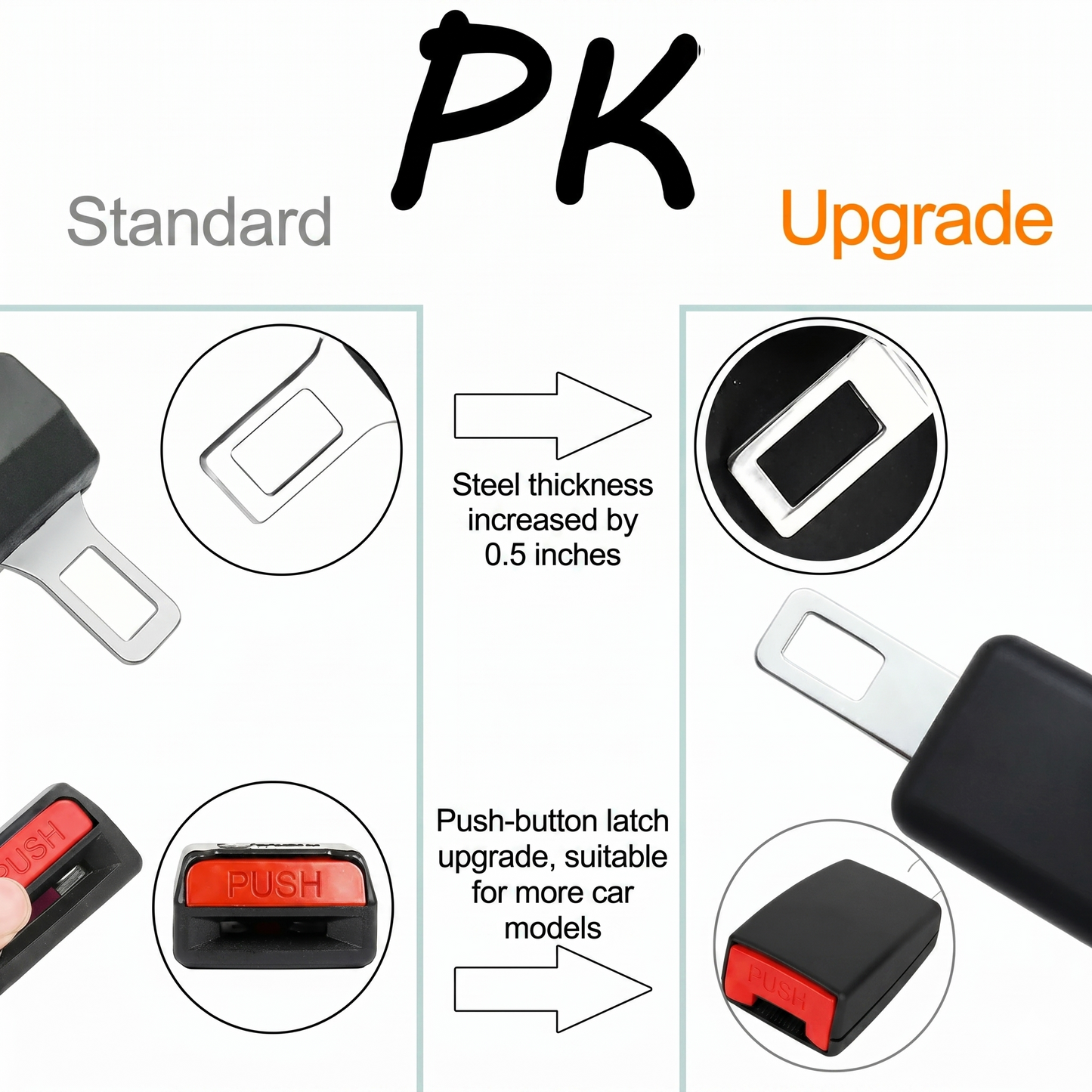 Universal car seat belt extender