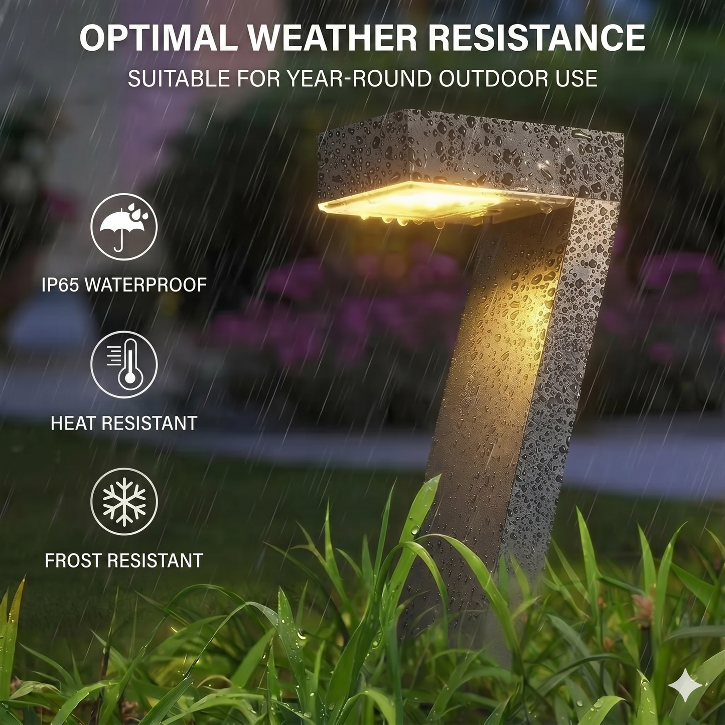 Creative, waterproof solar-powered path lighting