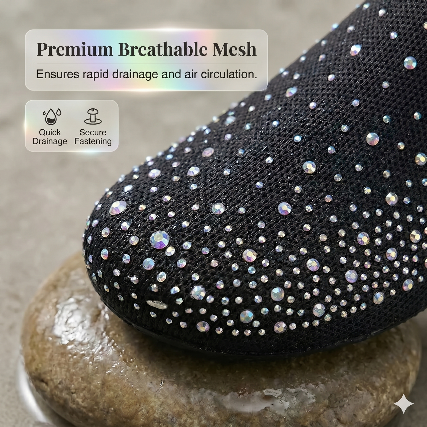 Quick-drying water shoes for beach walking