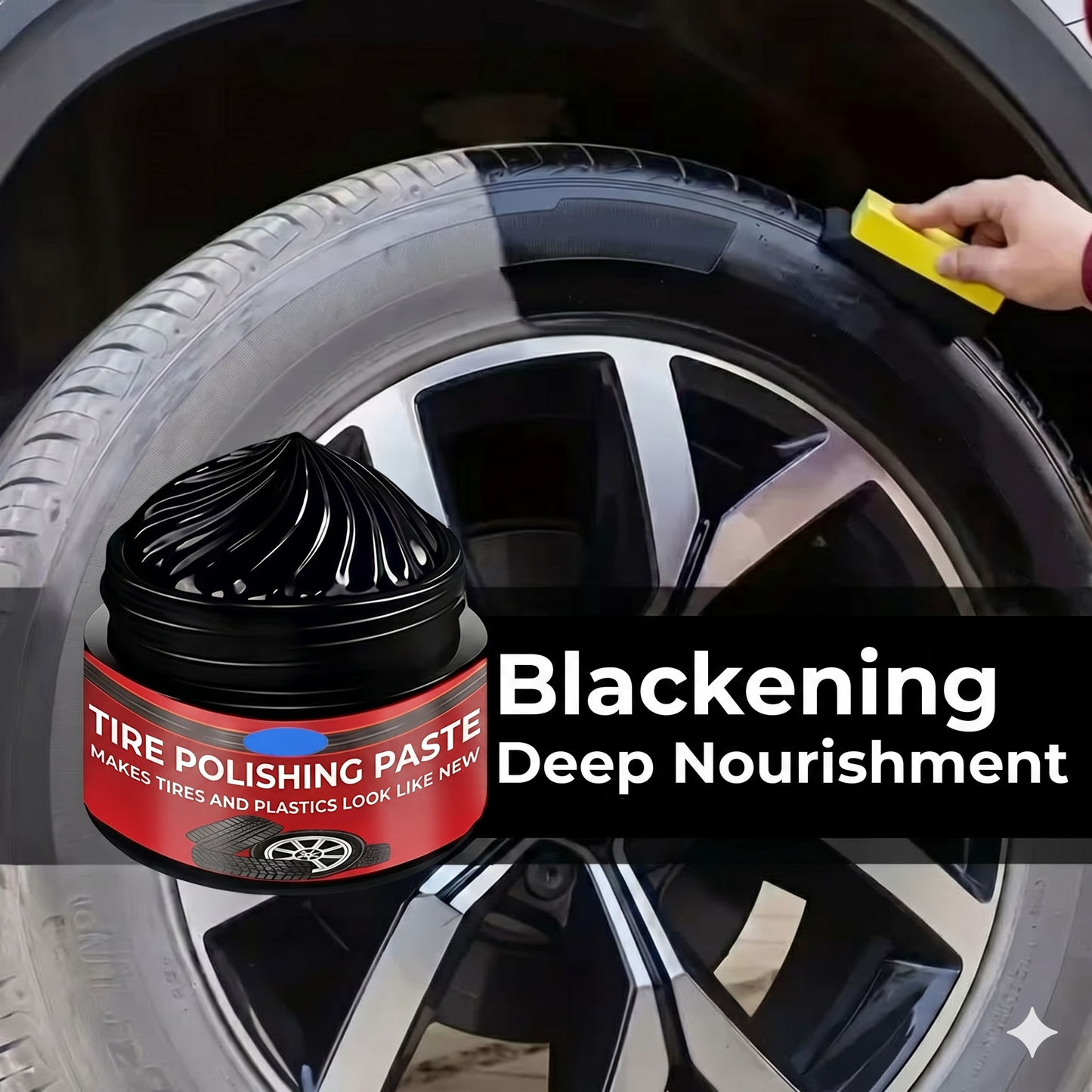 Car tire and trim restoration paste