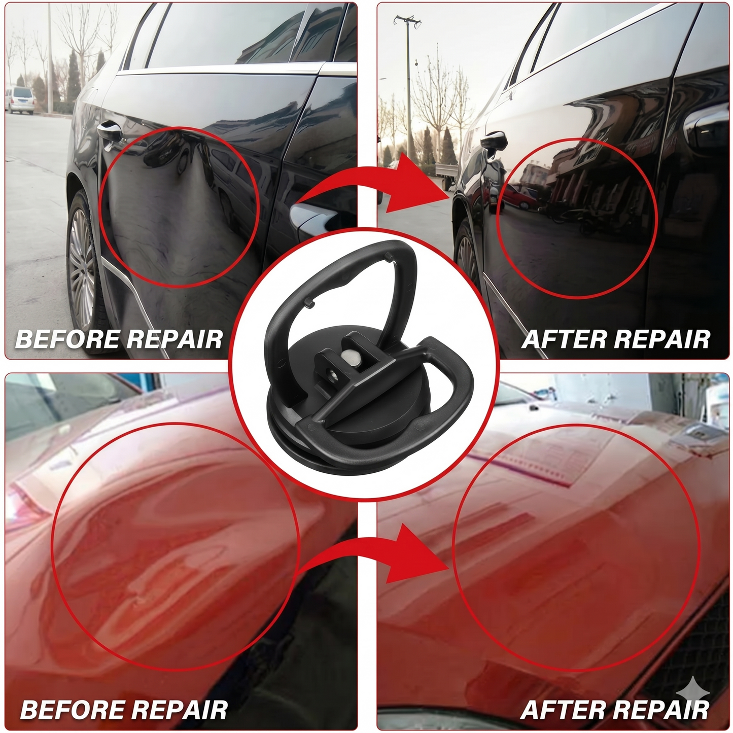 Car body dent remover puller cups