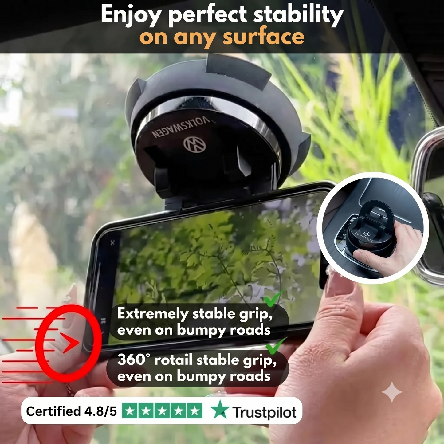 T80 Pro personalized rotatable car phone holder